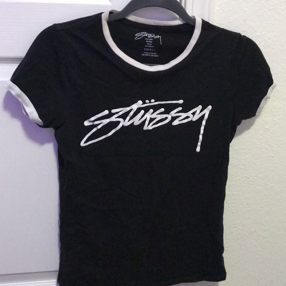 Black Stussy Short Sleeve Shirt